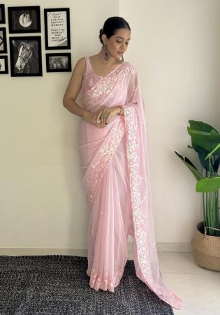 Picture of Magnificent Georgette Pink Saree