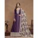 Picture of Grand Silk Dim Gray Anarkali Salwar Kameez