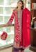 Picture of Chiffon & Silk Crimson Straight Cut Salwar Kameez