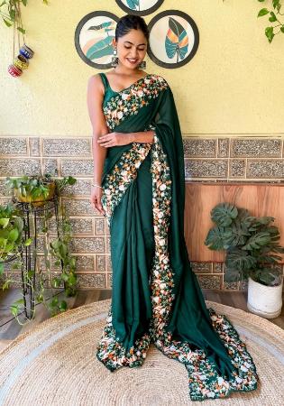 Picture of Gorgeous Silk Sea Green Saree