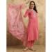 Picture of Well Formed Chiffon Pink Readymade Salwar Kameez