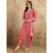 Picture of Well Formed Chiffon Pink Readymade Salwar Kameez