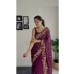 Picture of Ideal Georgette Maroon Saree