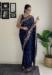 Picture of Charming Georgette Midnight Blue Saree