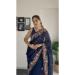 Picture of Charming Georgette Midnight Blue Saree