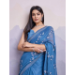 Picture of Fine Chiffon Steel Blue Saree