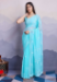 Picture of Excellent Chiffon Light Sky Blue Saree