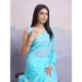 Picture of Excellent Chiffon Light Sky Blue Saree