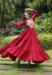 Picture of Beautiful Rayon & Cotton Maroon Party Wear Gown