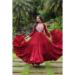 Picture of Beautiful Rayon & Cotton Maroon Party Wear Gown