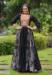 Picture of Nice Rayon & Cotton Black Party Wear Gown