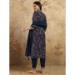 Picture of Pretty Chiffon Navy Blue Readymade Salwar Kameez