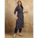 Picture of Pretty Chiffon Navy Blue Readymade Salwar Kameez