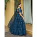 Picture of Georgette & Net Midnight Blue Lehenga Choli