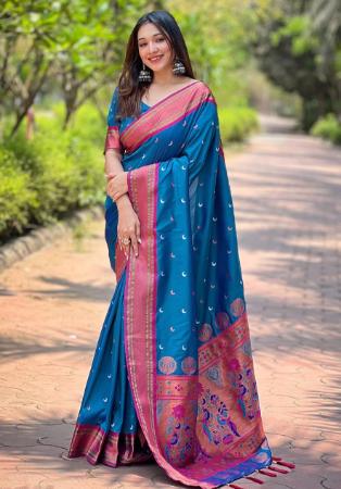 Picture of Amazing Silk Light Sea Green Saree