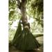 Picture of Georgette & Net Dark Olive Green Lehenga Choli