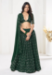 Picture of Sublime Georgette Dark Green Lehenga Choli