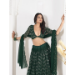 Picture of Sublime Georgette Dark Green Lehenga Choli