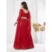 Picture of Bewitching Georgette Crimson Lehenga Choli