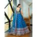 Picture of Good Looking Georgette & Net Teal Lehenga Choli