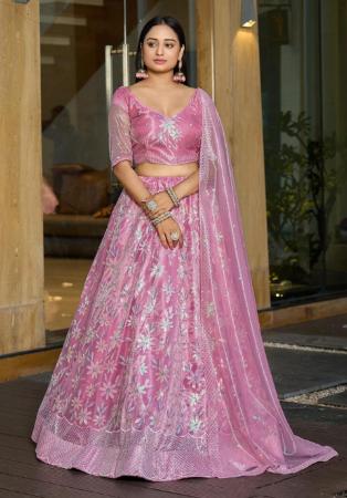 Picture of Pleasing Georgette & Net Rosy Brown Lehenga Choli