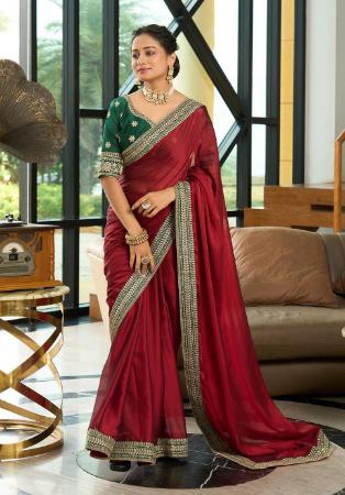 Picture of Nice Silk Maroon Saree