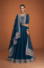 Picture of Amazing Silk Navy Blue Anarkali Salwar Kameez