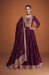 Picture of Shapely Silk Brown Anarkali Salwar Kameez