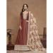 Picture of Marvelous Silk Brown Party Wear Gown