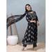 Picture of Rayon & Cotton Black Readymade Salwar Kameez