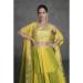 Picture of Georgette & Silk & Organza Golden Rod Lehenga Choli