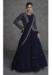 Picture of Georgette & Silk & Organza Navy Blue Lehenga Choli