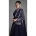 Picture of Georgette & Silk & Organza Navy Blue Lehenga Choli