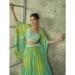 Picture of Georgette & Silk Dark Sea Green Lehenga Choli