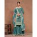 Picture of Ideal Silk Cadet Blue Straight Cut Salwar Kameez