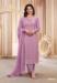 Picture of Georgette Rosy Brown Straight Cut Salwar Kameez