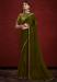 Picture of Magnificent Crepe & Georgette & Silk Dark Green Saree