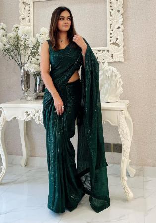 Picture of Resplendent Georgette Sea Green Saree