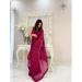 Picture of Comely Georgette Maroon Saree