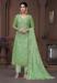 Picture of Organza Dark Sea Green Straight Cut Salwar Kameez