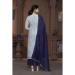 Picture of Rayon Light Slate Grey Straight Cut Salwar Kameez