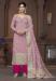 Picture of Alluring Rayon Rosy Brown Straight Cut Salwar Kameez