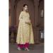 Picture of Fascinating Rayon Tan Straight Cut Salwar Kameez