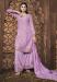 Picture of Magnificent Chiffon Plum Straight Cut Salwar Kameez