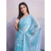 Picture of Delightful Chiffon Light Blue Saree