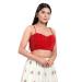 Picture of Radiant Net & Silk Crimson Designer Blouse