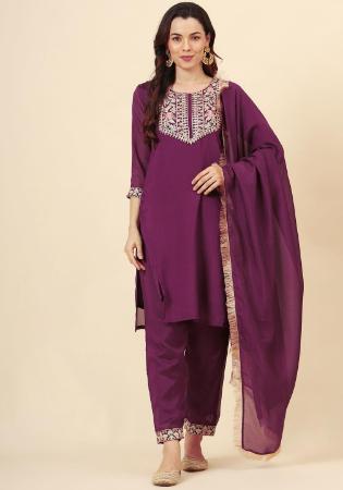 Picture of Stunning Silk Brown Readymade Salwar Kameez