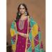 Picture of Shapely Chiffon Deep Pink Straight Cut Salwar Kameez