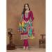 Picture of Shapely Chiffon Deep Pink Straight Cut Salwar Kameez