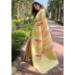 Picture of Statuesque Organza Golden Rod Saree